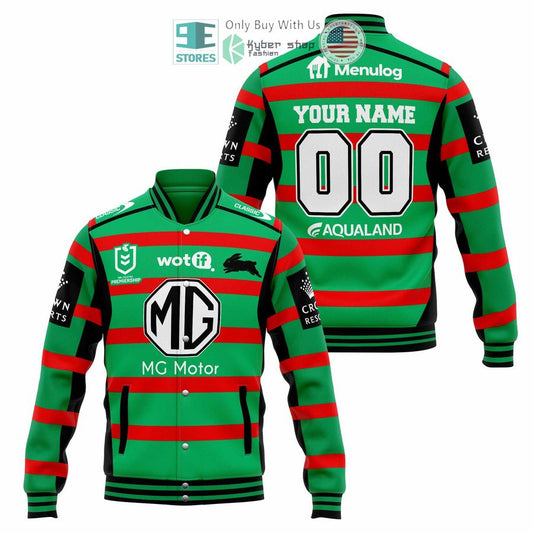 BEST Personalized South Sydney Rabbitohs MG Motor Baseball Jacket