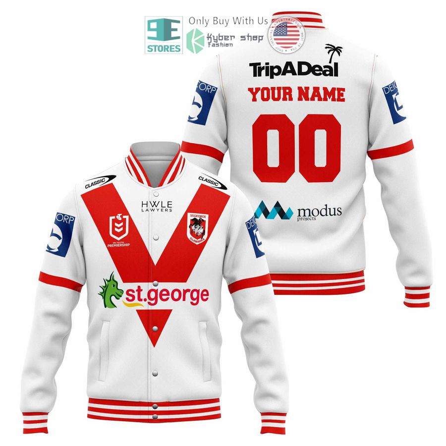 BEST Personalized St.George Illawarra Dragons Baseball Jacket