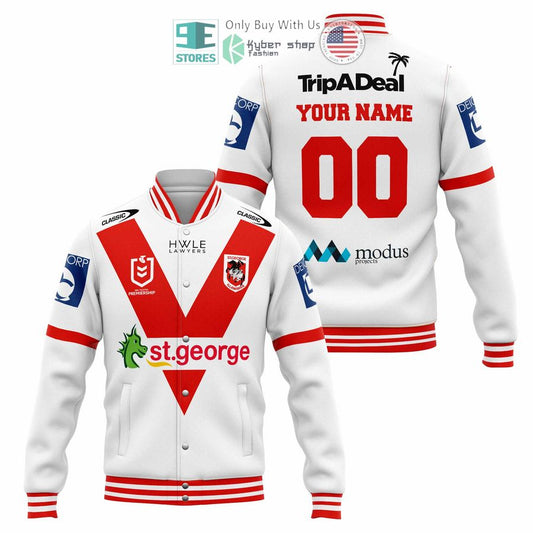 BEST Personalized St.George Illawarra Dragons Baseball Jacket
