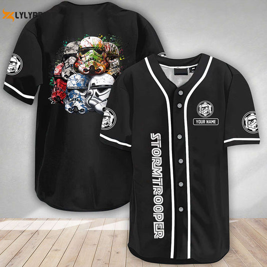 Personalized Stormtrooper Helmet Colorful Baseball Jersey - Gift for Men Women - Gift for Men Women -... (Image 1)