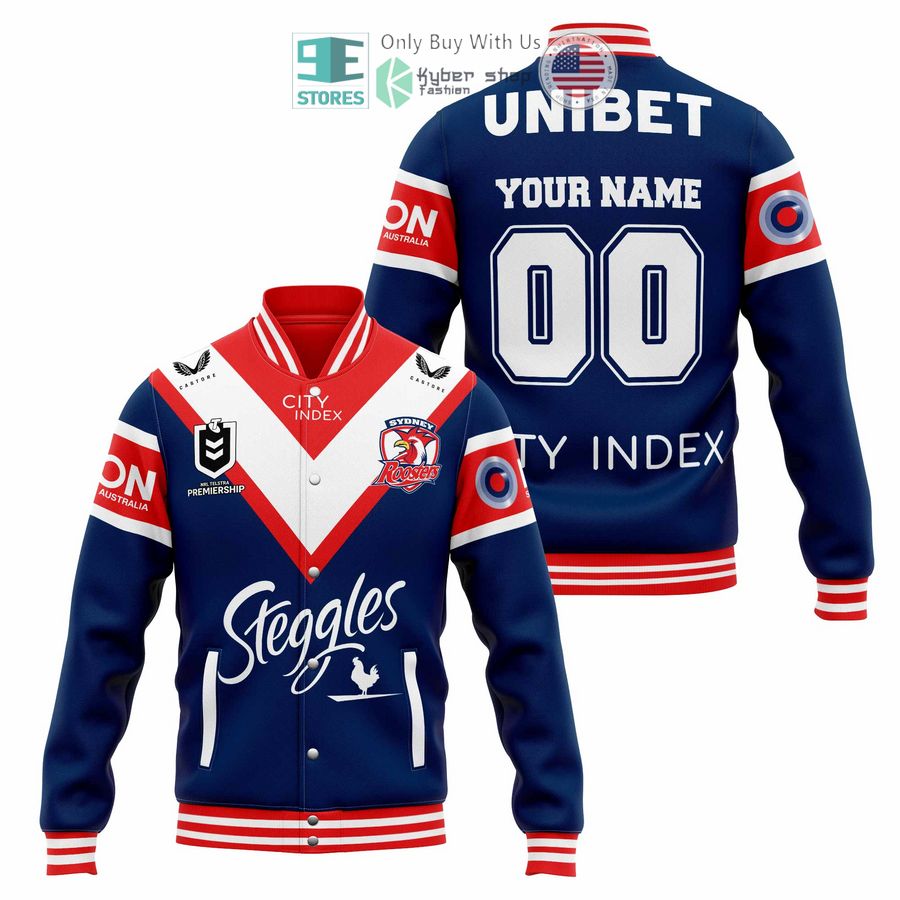 BEST Personalized Sydney Roosters Steggles Baseball Jacket