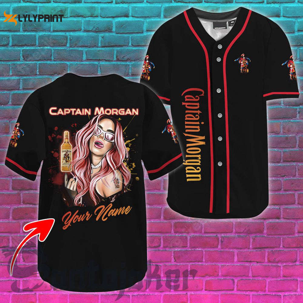 Personalized The Girl Get Drunk With Captain Morgan Baseball Jersey - lylyprint.com T-Shirts, Hoodie, Sweatshirt