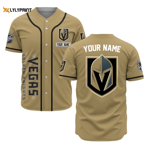 Personalized Vegas Golden Knights Baseball Jersey Custom Name For Fans BJ0122 - lylyprint.com T-Shirts, Hoodie,... (Image 1)