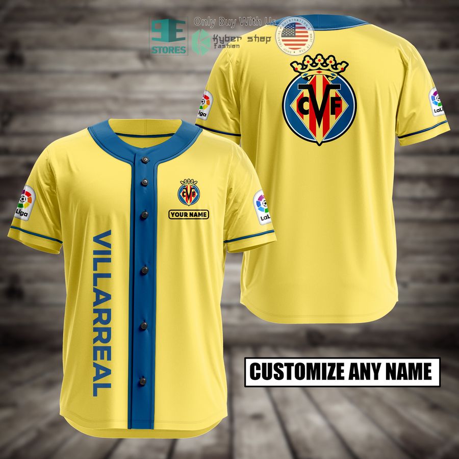 BEST Villarreal Custom Name Baseball Jersey