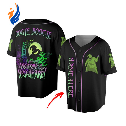 Spooktacular Nightmare Boogieman Baseball Jersey: Personalized Welcome with a Twist! - Bafud T-Shirts, Hoodie, Sweatshirt