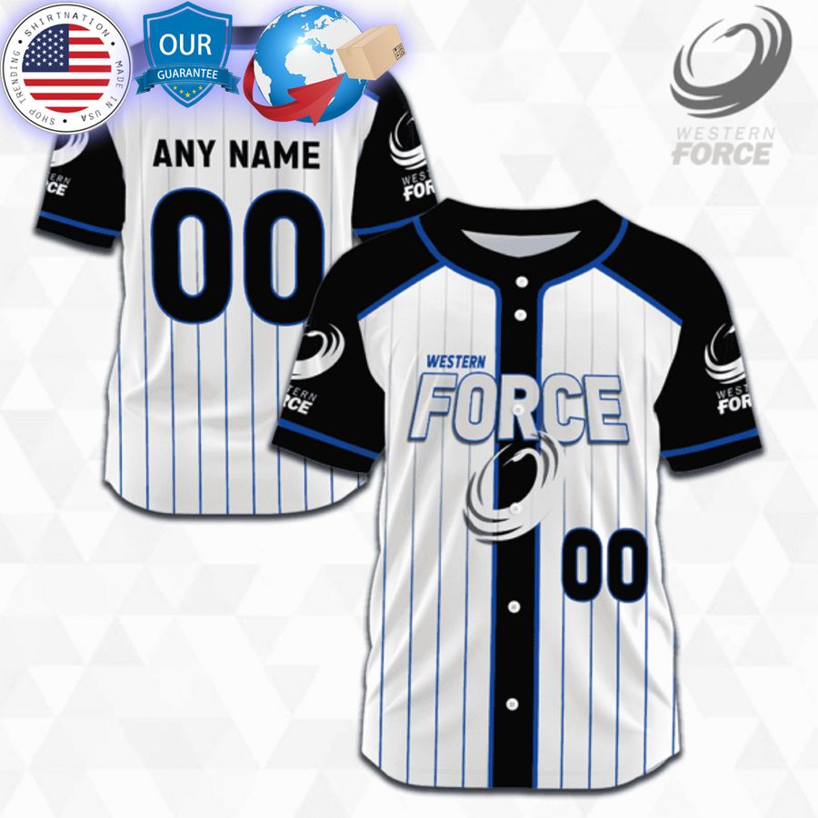 HOT Customized Western Force Super Rugby Baseball Jersey