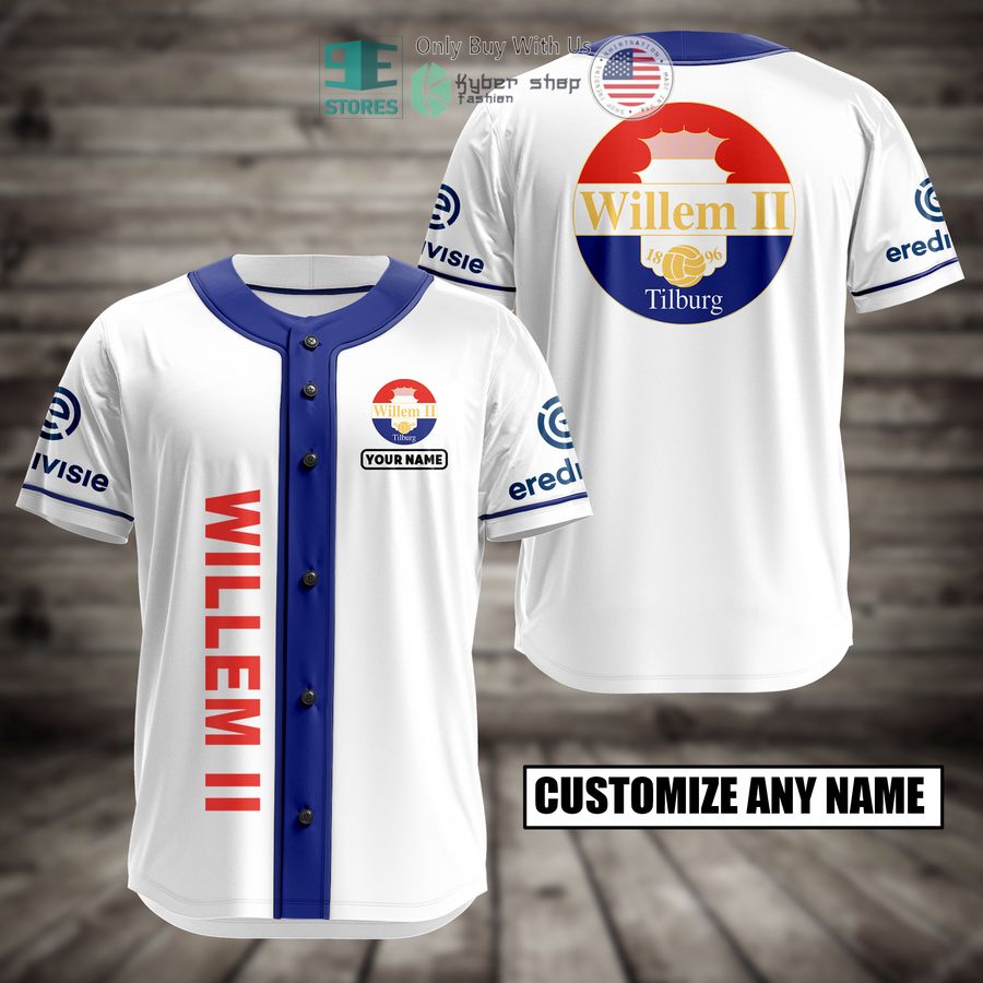 BEST Willem II Custom Name Baseball Jersey