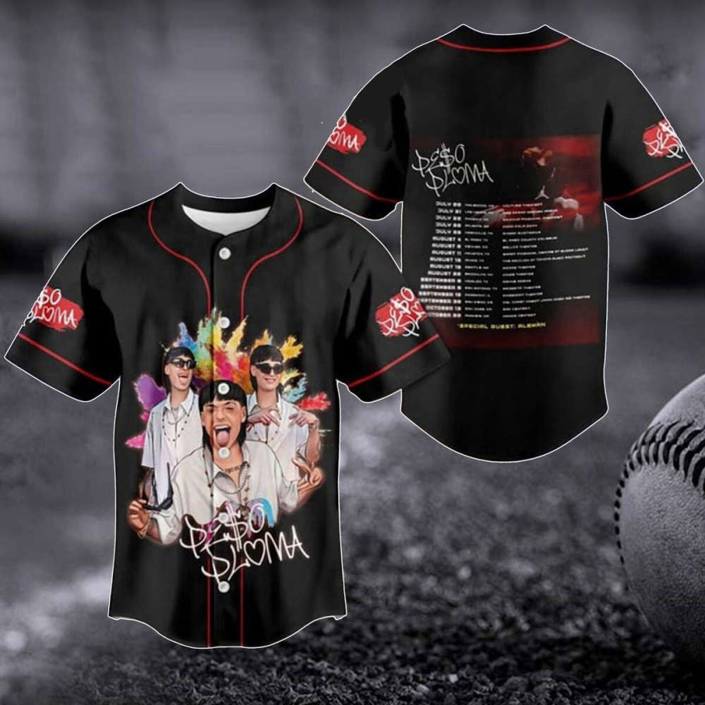 Peso Pluma Baseball Jersey & Tour Merch: Genesis 2023 Shirt Concert Tee & Fan Gift