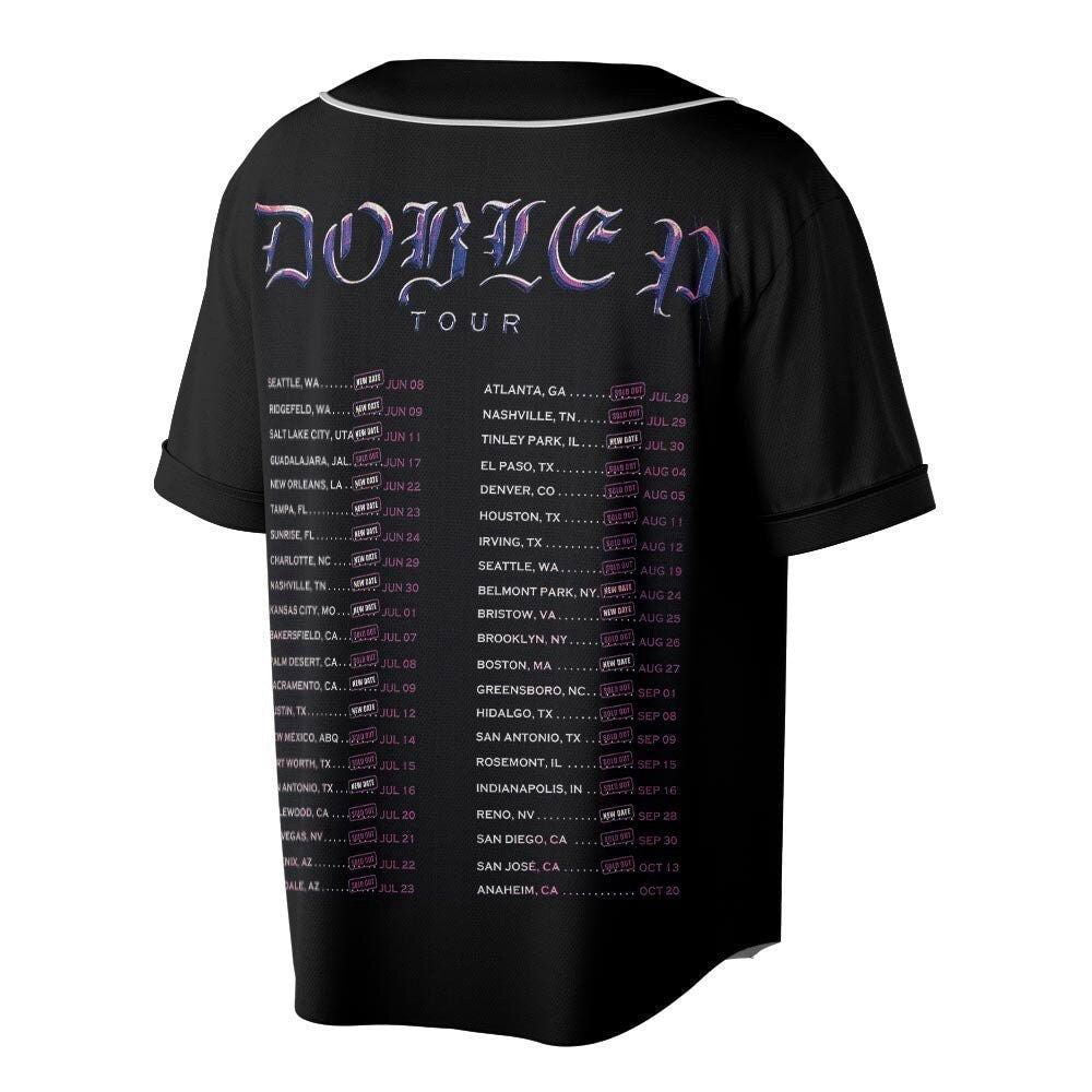 Peso Pluma Music Baseball Jersey For Men Women, Peso Pluma Doble P Tour 2023 Shirt (Image 2)