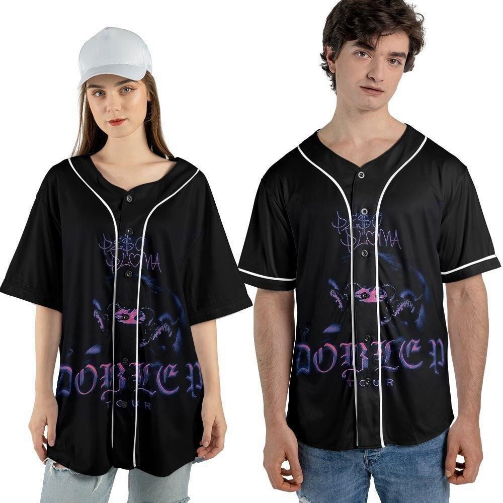 Peso Pluma Music Baseball Jersey For Men Women, Peso Pluma Doble P Tour 2023 Shirt (Image 3)