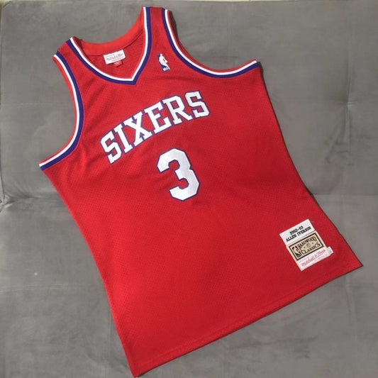 philadelphia 76ers #3 allen iverson mitchellness Iverson 02-03 76 Retro mn Collaboration Embroidered Jersey Style 9