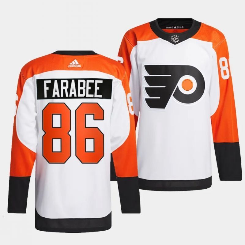philadelphia flyers #86 joel farabee 2023-24 authentic white jersey