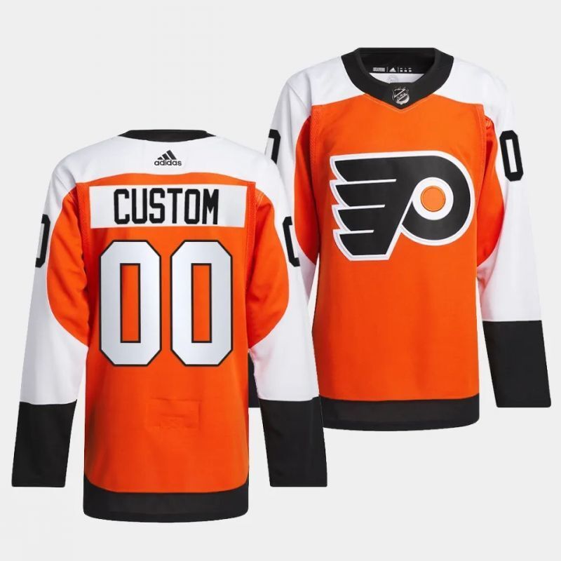 philadelphia flyers custom 2023-24 authentic burnt orange home jersey