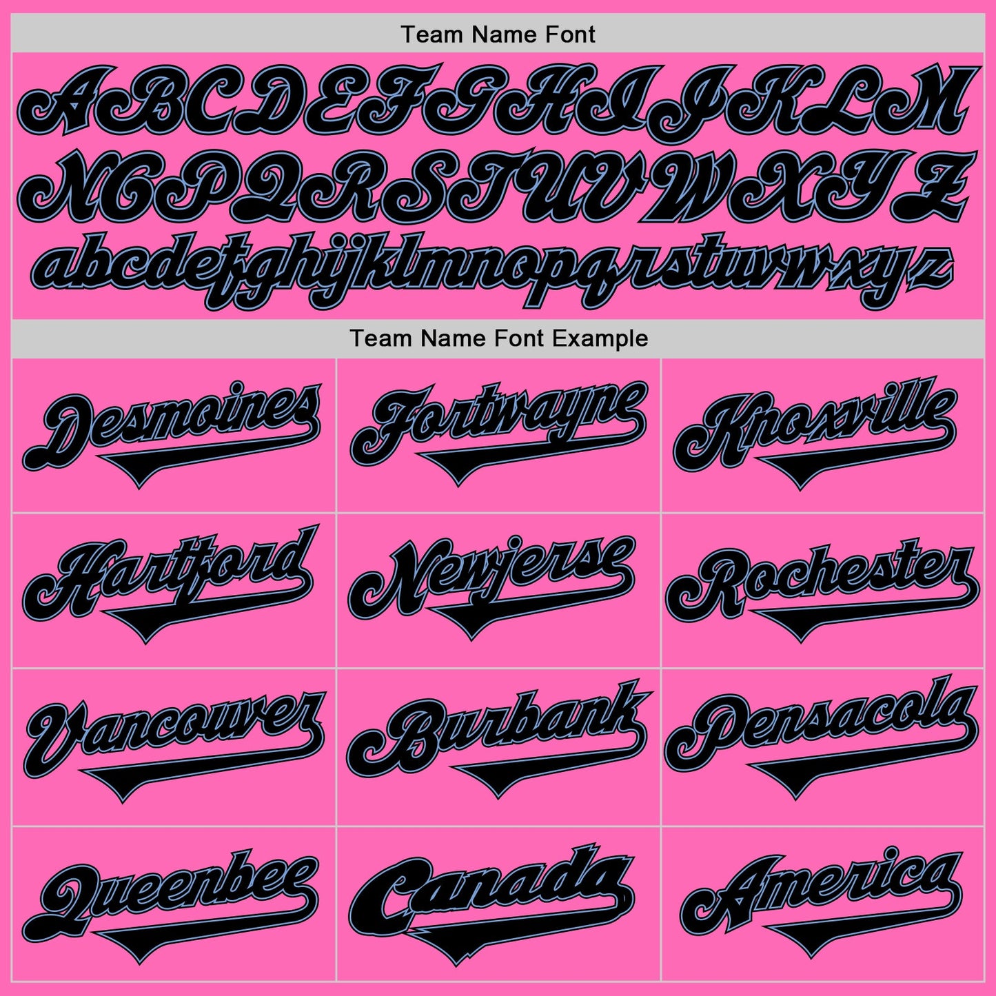 Custom Pink Black-Light Blue Authentic Baseball Jersey