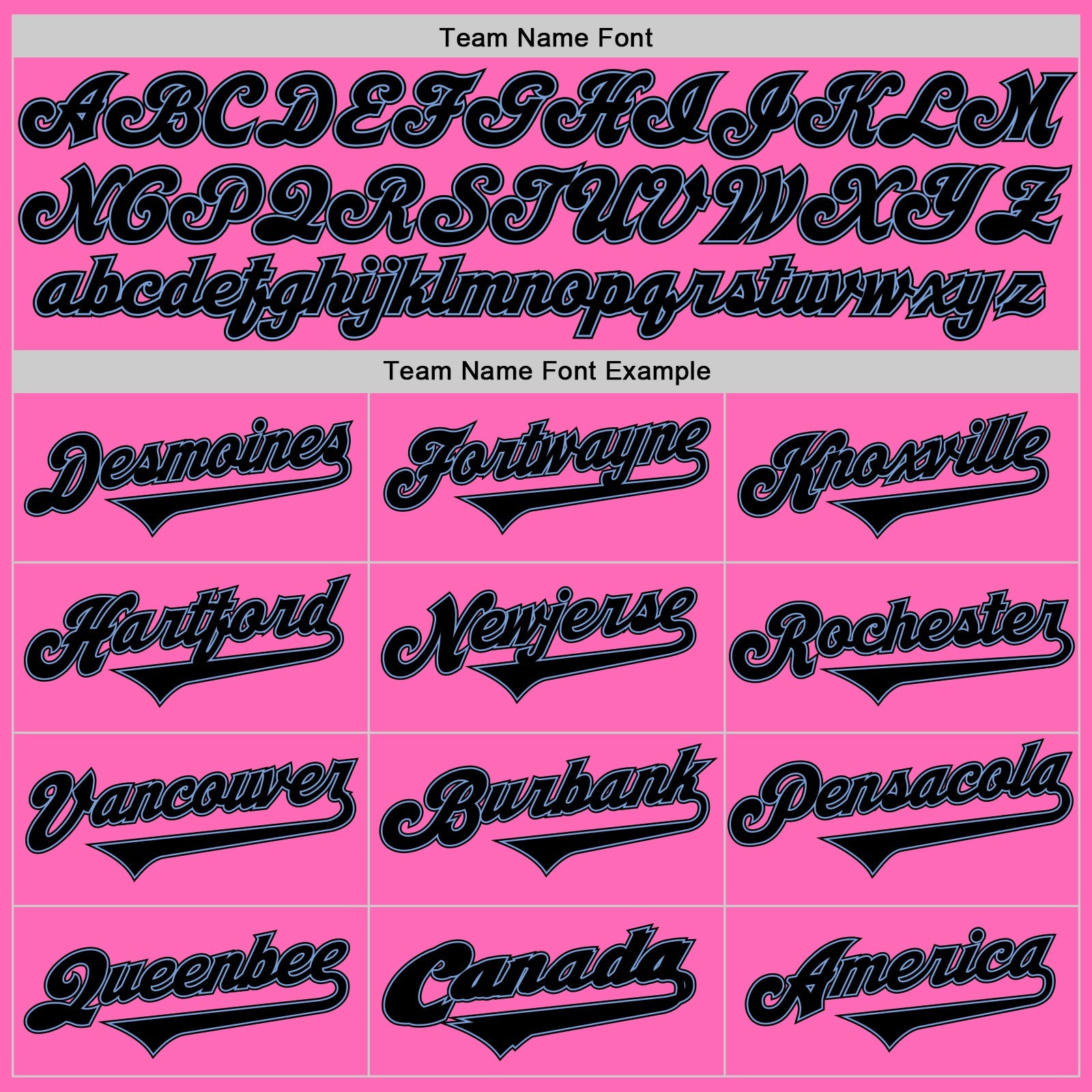 Custom Pink Black-Light Blue Authentic Baseball Jersey