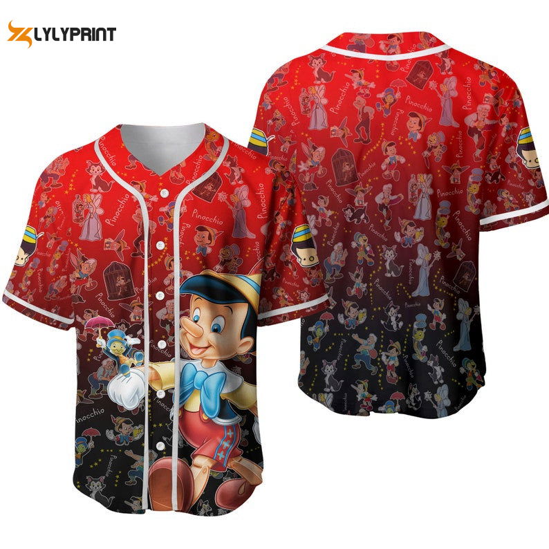 Pinocchio Jiminy Cricket Geppetto Monstro All Over Print Baseball Jersey - lylyprint.com T-Shirts, Hoodie, Sweatshirt