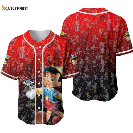 Pinocchio Jiminy Cricket Geppetto Monstro All Over Print Baseball Jersey - lylyprint.com T-Shirts, Hoodie, Sweatshirt