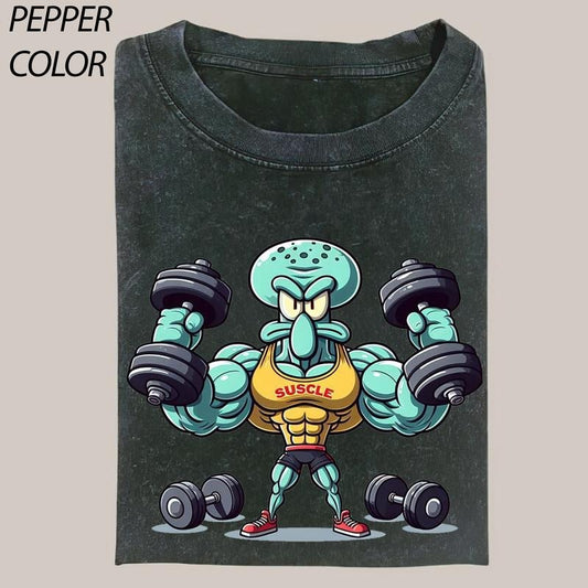 pongeBob SquarePants T-shirt, Camiseta Academia Gym T-Shirts, Gym Shirt, Drip Cartoon Graphic Tee, Funny T-shirt, Unisex...