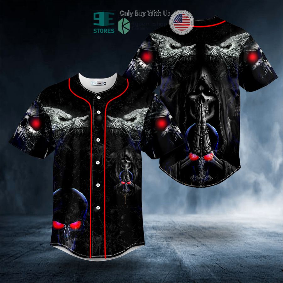 BEST Praying The Death Skull Baseball Shirt