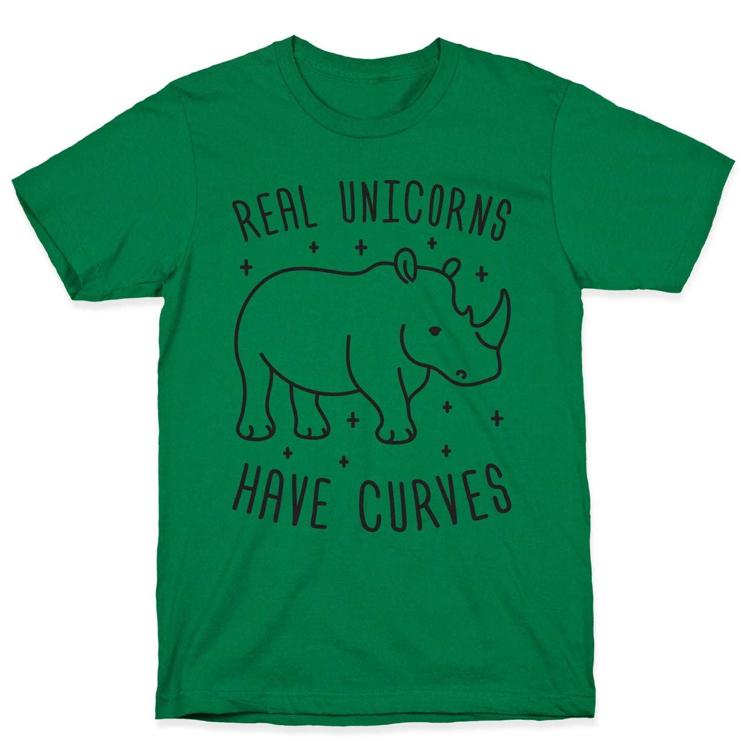 Real Unicorns Have Curves (Rhino) T-Shirt