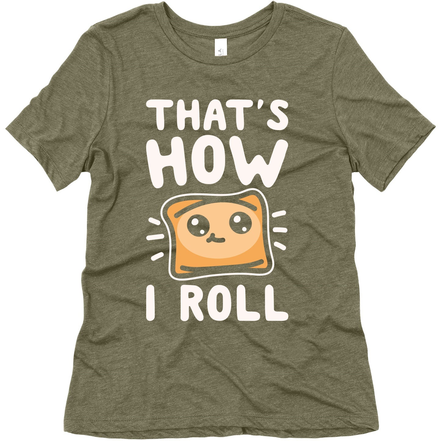 That's How I Pizza Roll Parody White Print Women's Triblend Tee