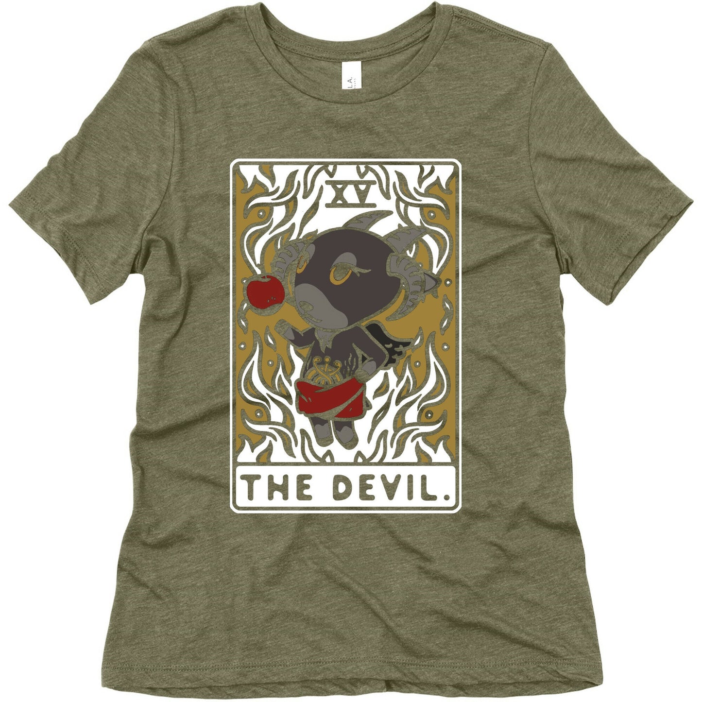 The Devil Tarot Card Animal Crossing Parody Women's Triblend Tee