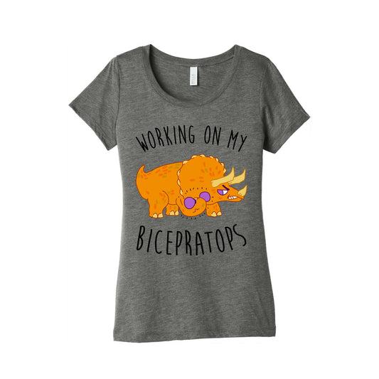 Working on My Bicepratops Women's Triblend Tee