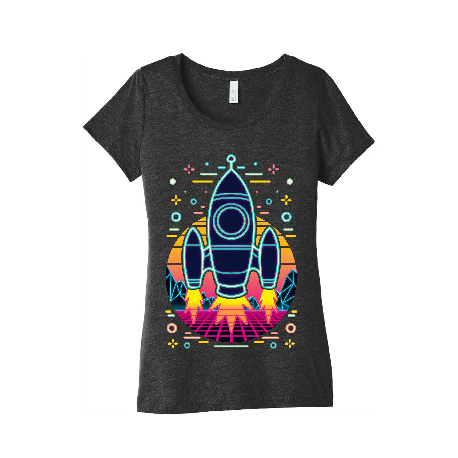 Synthwave Space Exploration Women's Triblend Tee
