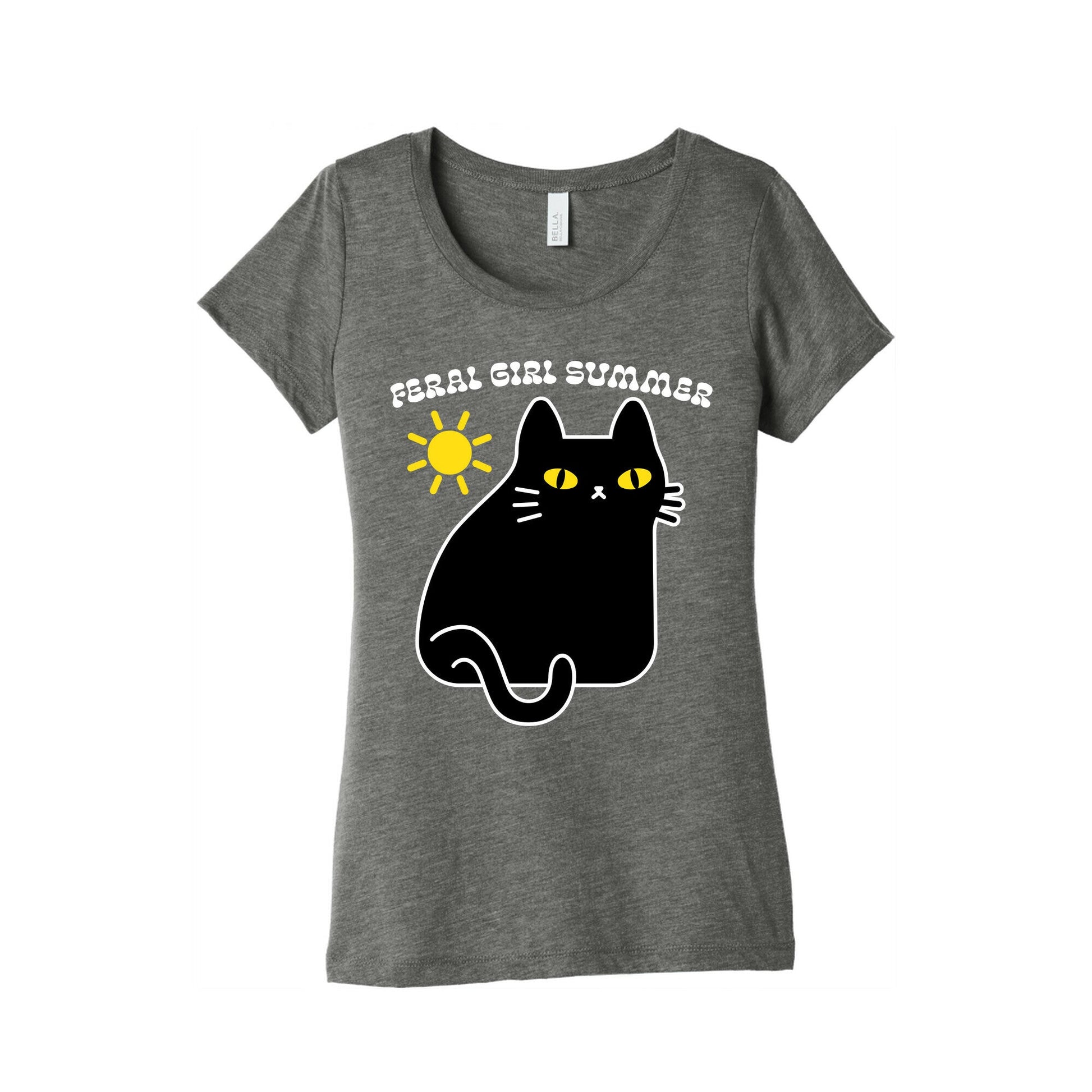 Feral Girl Summer Cat Women's Triblend Tee