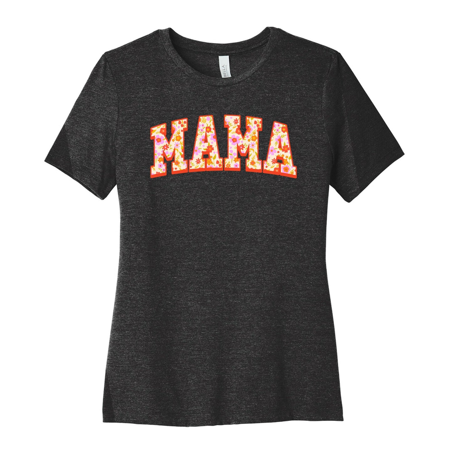 Floral Mama Text Women's Cotton Tee