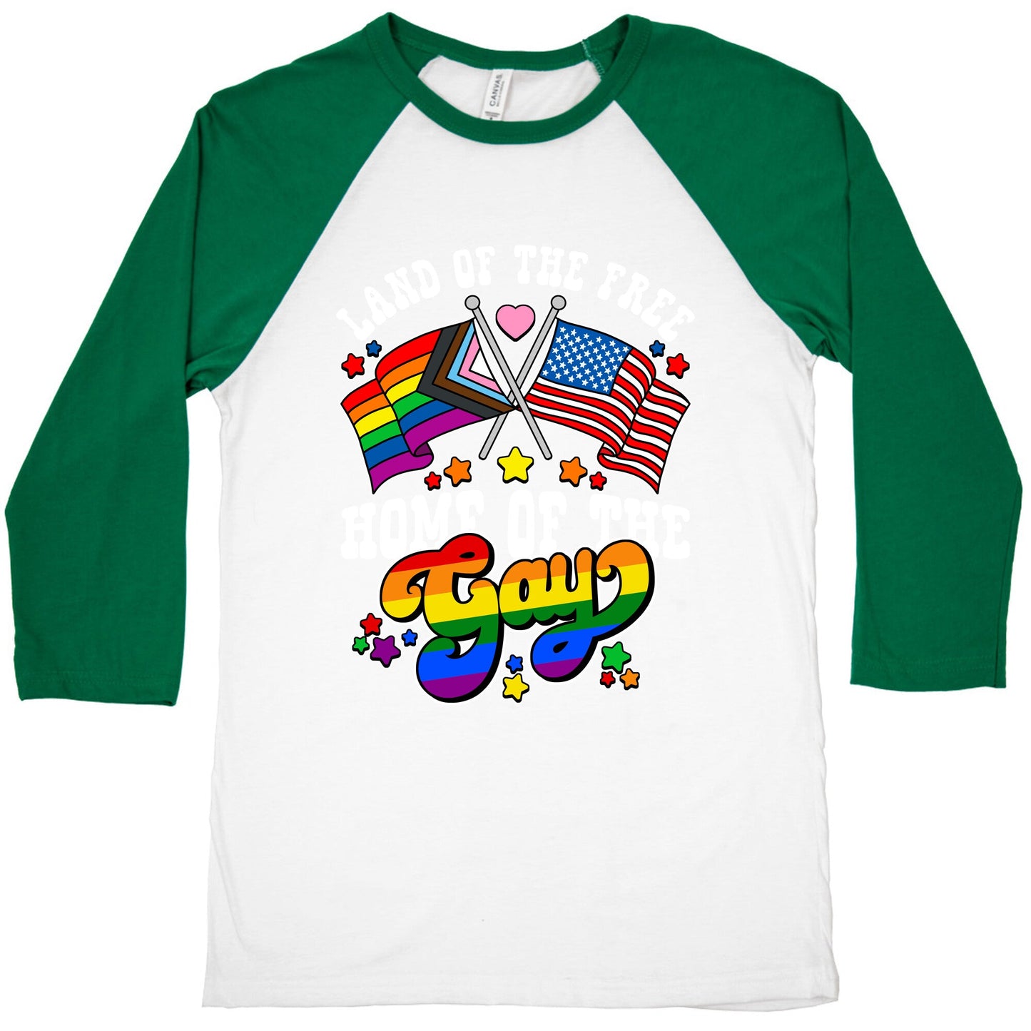 Land of the Free Home of the Gay Baseball Tee