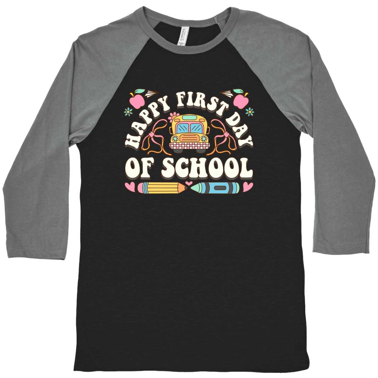 Happy First Day Of School Baseball Tee