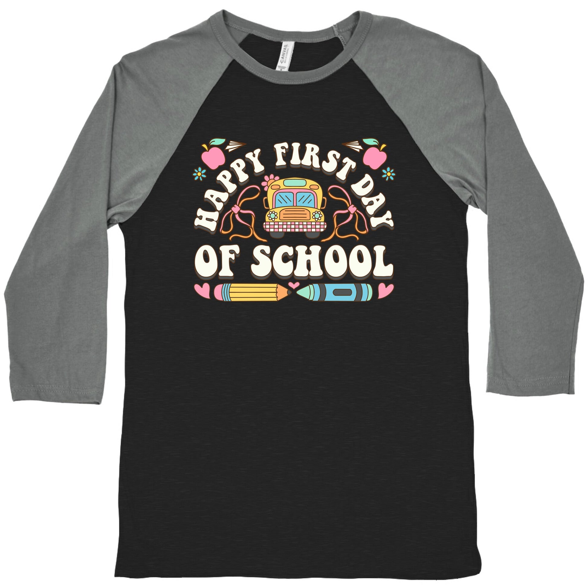 Happy First Day Of School Baseball Tee