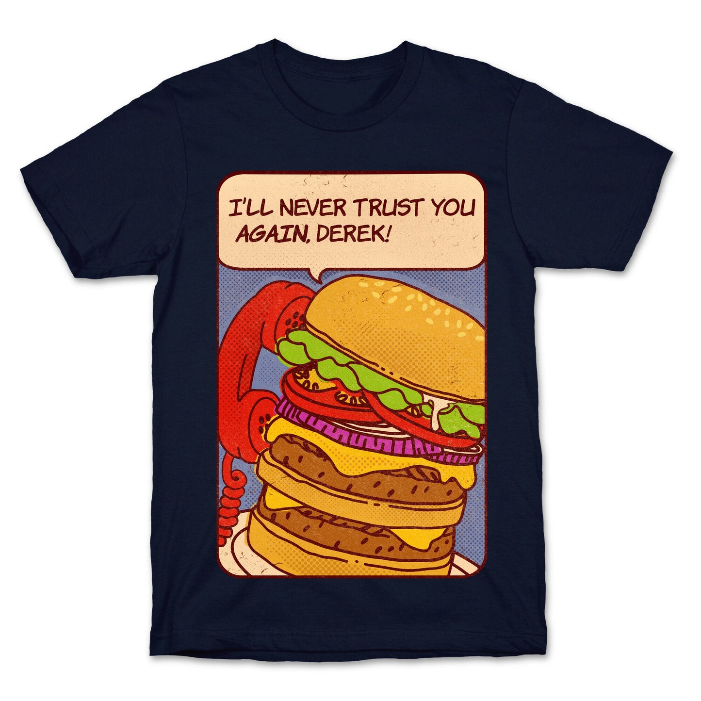Burger Pop Art Comic Panel T-Shirt