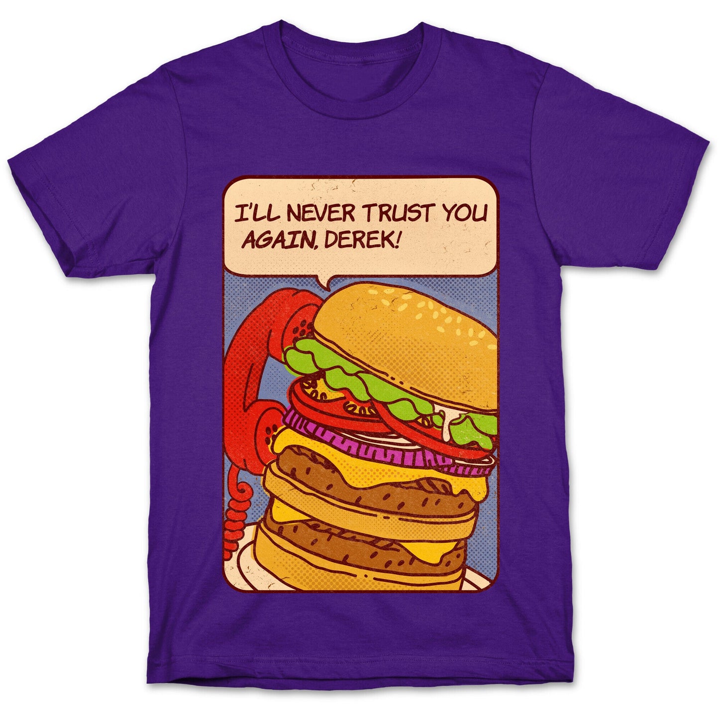 Burger Pop Art Comic Panel T-Shirt