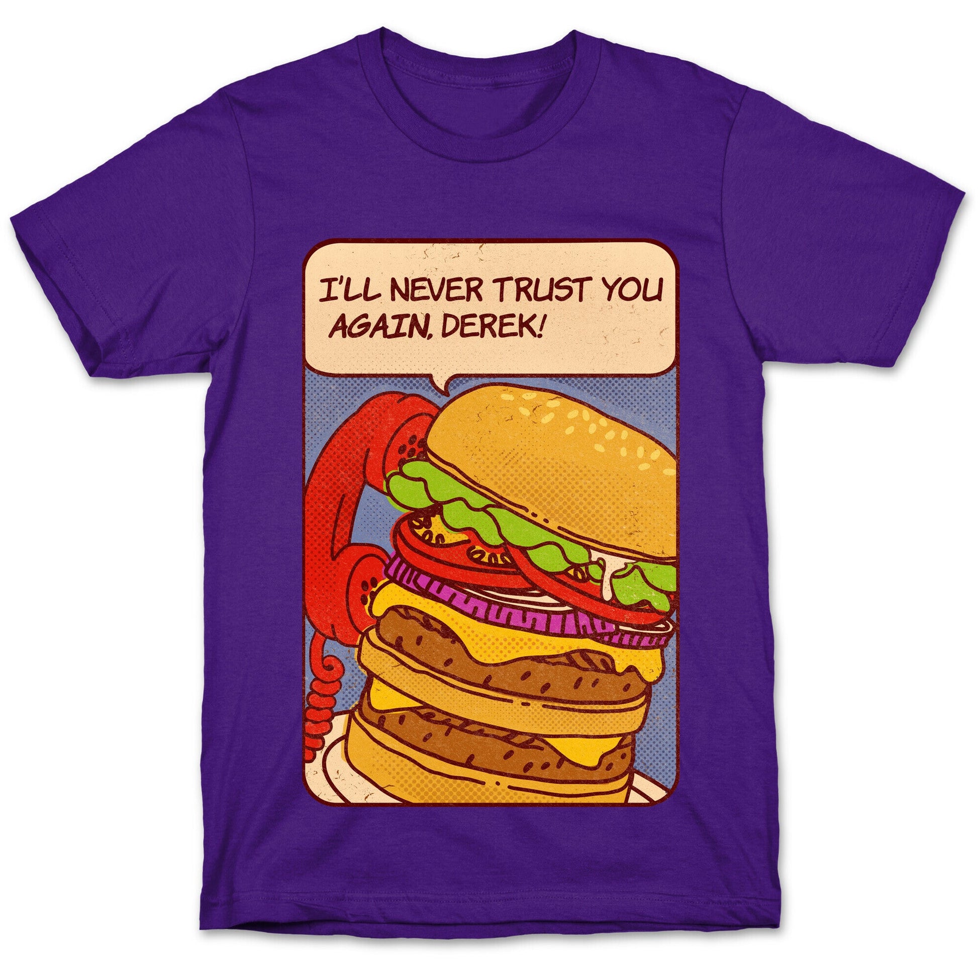 Burger Pop Art Comic Panel T-Shirt