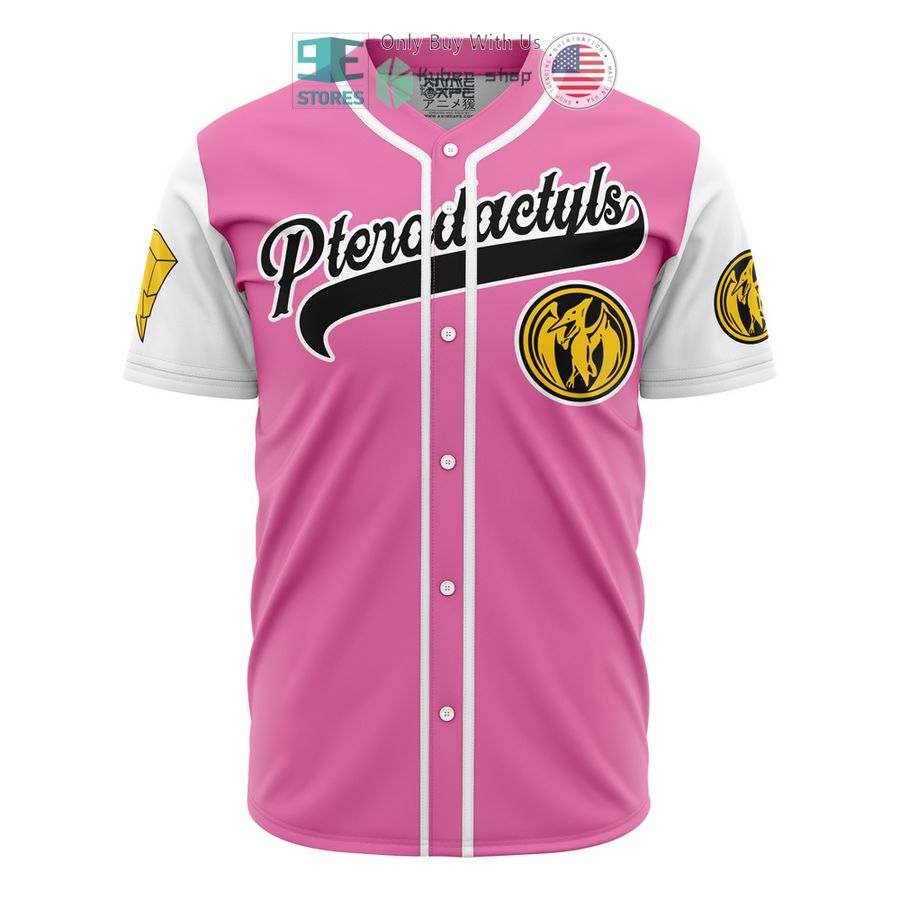 BEST Pterodactyls Pink Power Rangers Baseball Jersey