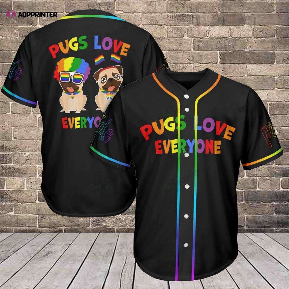 Pugs Love Baseball LGBT Jersey 400: Trendy Baseball Tee for LGBTQ+ Pride! - Aopprinter Hoodie, Sweatshirt | WearSparks.com