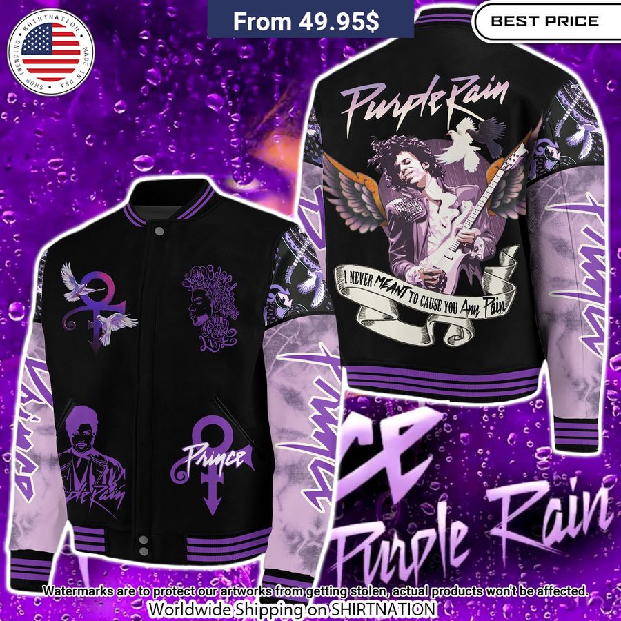 Purple Rain Prince Baseball Jacket