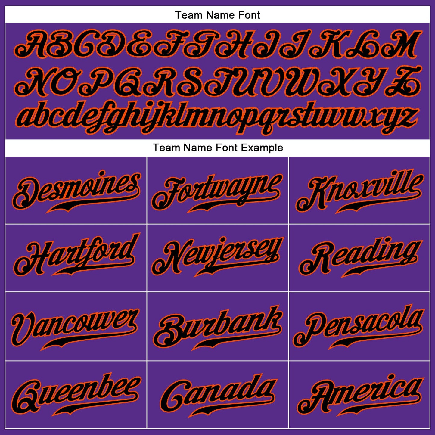 Custom Purple Black Pinstripe Black-Orange Authentic Baseball Jersey