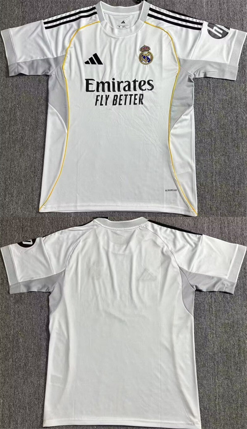 real madrid blank white 2025 home soccer jersey