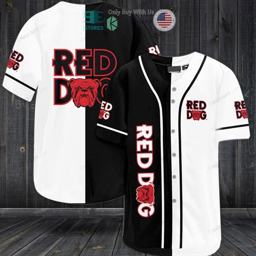 BEST Red Dog logo black white Baseball Jersey
