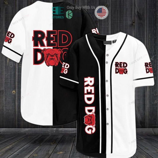 BEST Red Dog logo black white Baseball Jersey