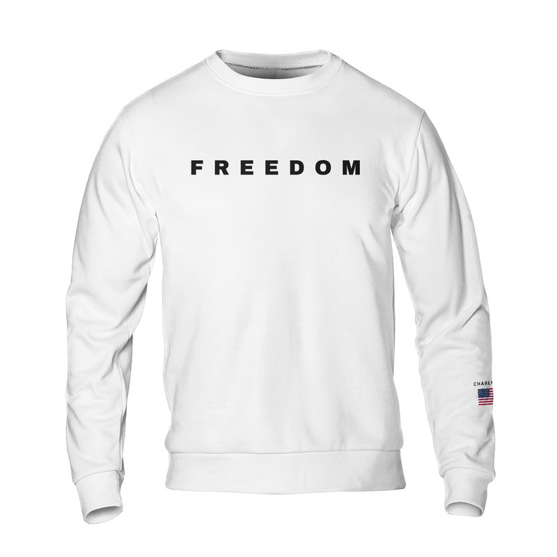Freedom Charlie Kirk USA Flag Sweatshirt T-Shirts, Hoodie | WearSparks.com (Image 1)