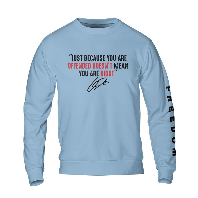 Freedom Charlie Kirk Just Because You Are Offended Sweatshirt T-Shirts, Hoodie | WearSparks.com (Image 5)