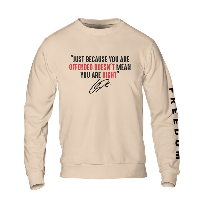 Freedom Charlie Kirk Just Because You Are Offended Sweatshirt T-Shirts, Hoodie | WearSparks.com (Image 2)