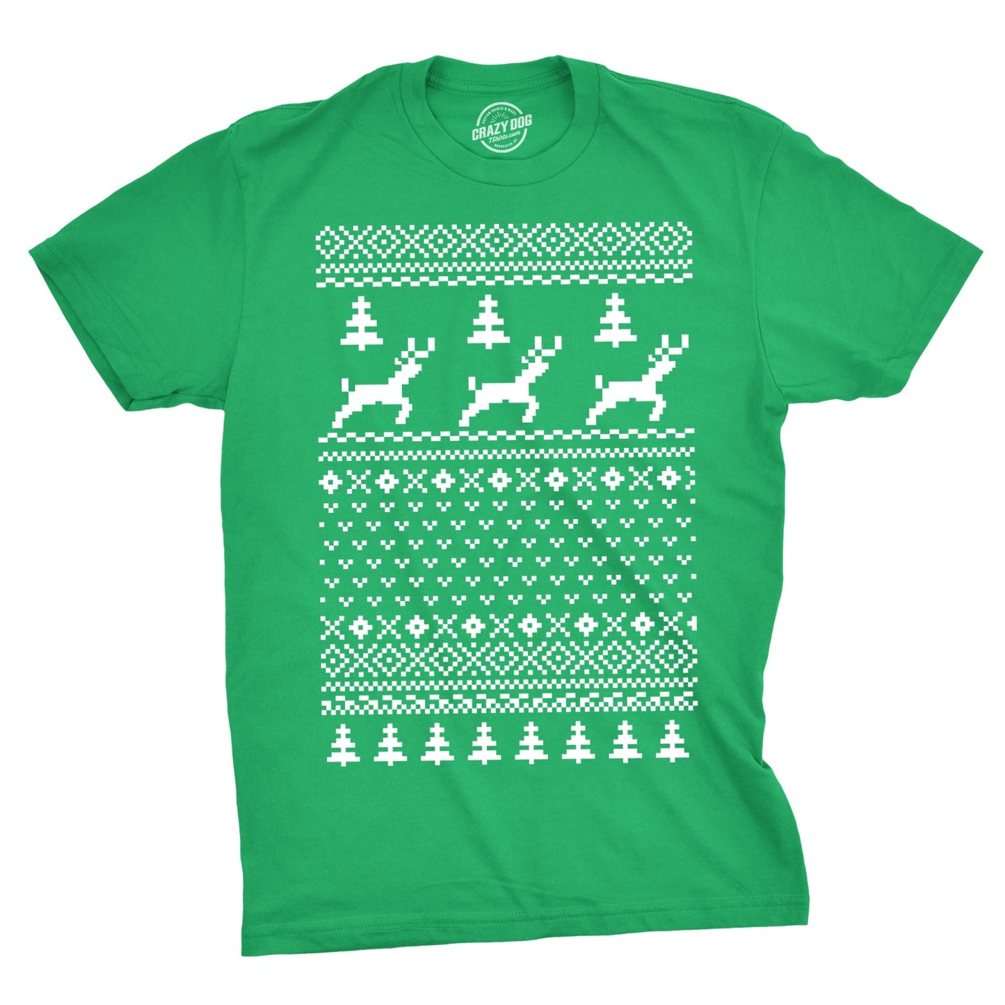Reindeer Ugly Christmas Sweater Men's T Shirt Hoodie, Sweatshirt | WearSparks.com (Image 1)