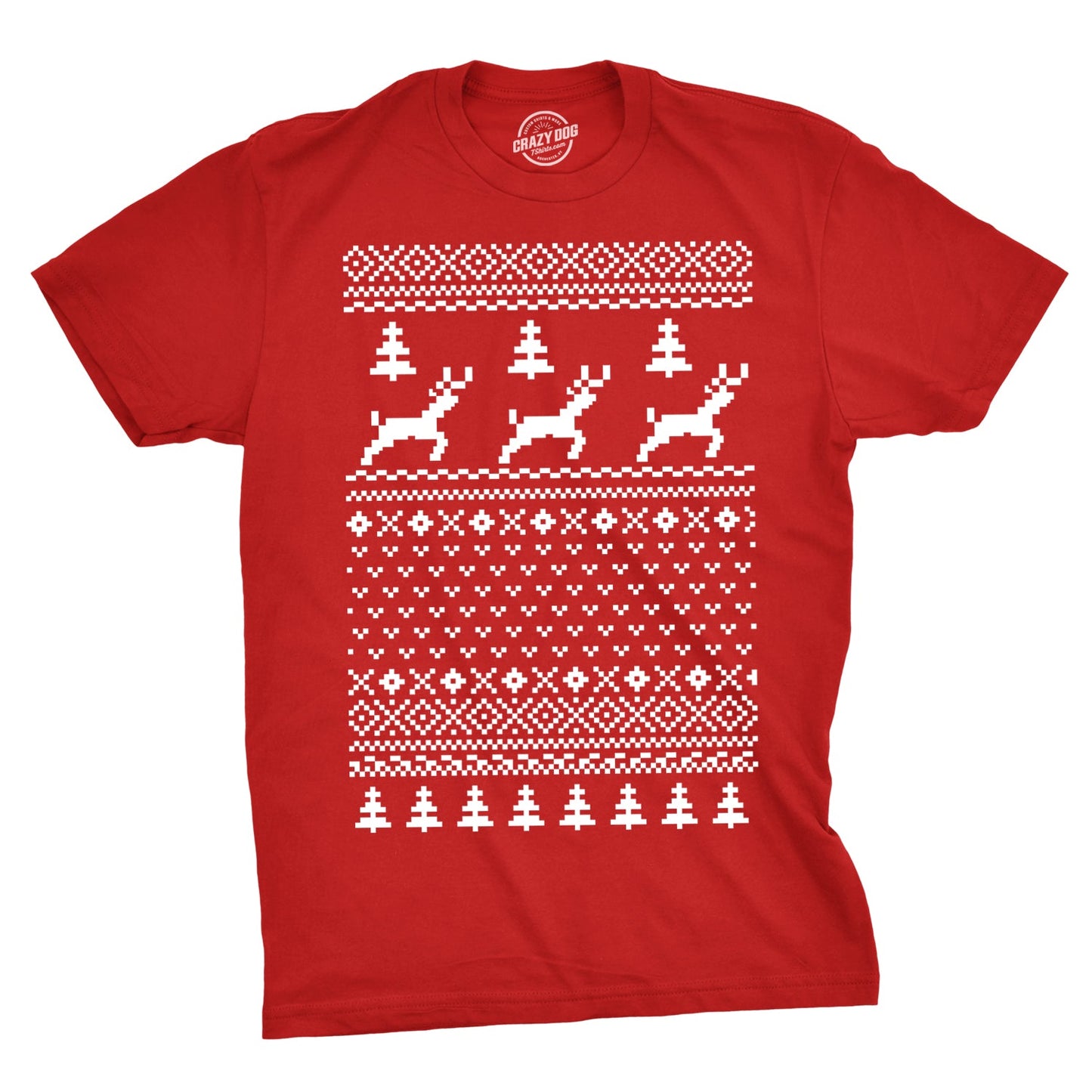 Reindeer Ugly Christmas Sweater Men's T Shirt Hoodie, Sweatshirt | WearSparks.com (Image 4)