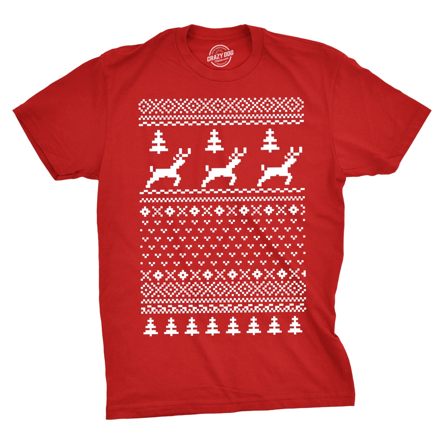 Reindeer Ugly Christmas Sweater Men's T Shirt Hoodie, Sweatshirt | WearSparks.com (Image 4)