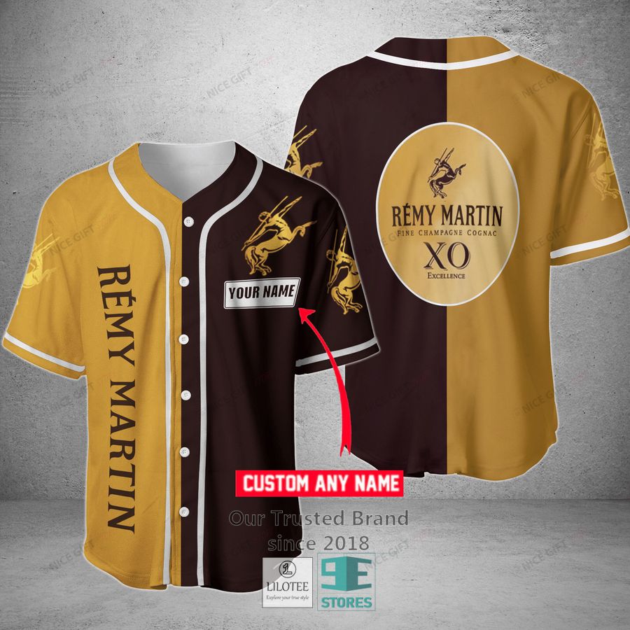 Remy Martin Your Name Black yellow Baseball Jersey